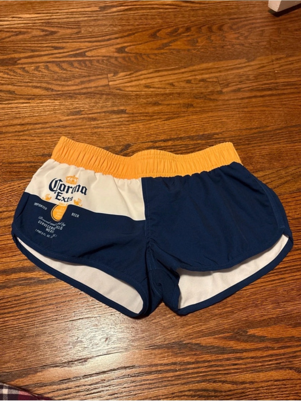 Corona Navy, White & Yellow Athletic Shorts